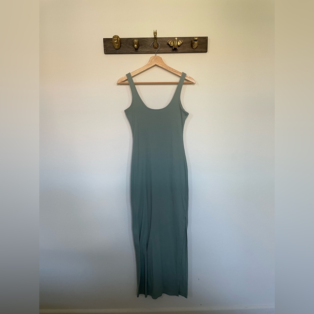 Green Sleeveless Bodycon Maxi Dress